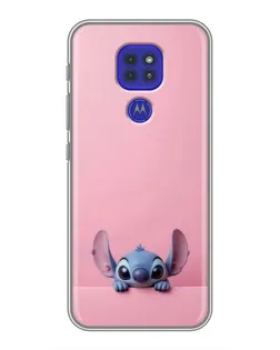 Чехол для Motorola MOTO G9 Play с картинкой «Stitch выглядывает»