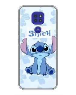 Чехол для Motorola MOTO G9 Play с картинкой «Stitch среди цветов»