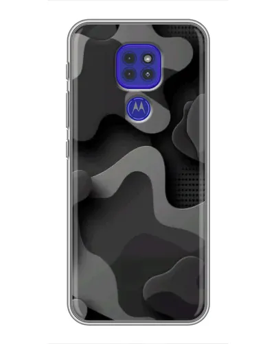 Чехол для Motorola MOTO G9 Play с картинкой «Темный абстрактный камуфляж»