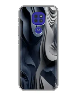 Чехол для Motorola MOTO G9 Play с картинкой «Объемные синие складки» Чехол для Motorola MOTO G9 Play с картинкой «Объемные синие складки»