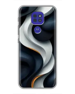 Чехол для Motorola MOTO G9 Play с картинкой «Объемные черно-белые ленты» Чехол для Motorola MOTO G9 Play с картинкой «Объемные черно-белые ленты»