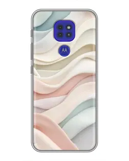 Чехол для Motorola MOTO G9 Play с картинкой «Пастельные нежные волны»