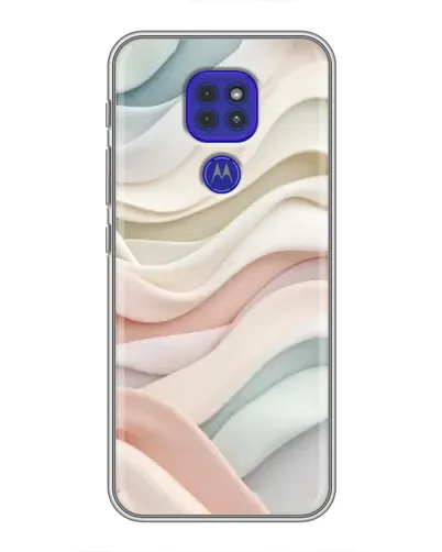Чехол для Motorola MOTO G9 Play с картинкой «Пастельные нежные волны»