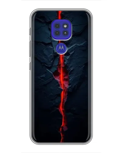 Чехол для Motorola MOTO G9 Play с картинкой «Kрасная лавовая трещина»