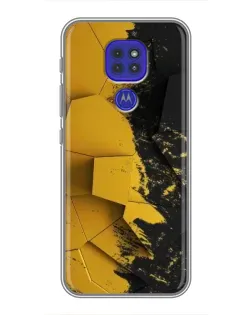 Чехол для Motorola MOTO G9 Play с картинкой «Золотые осколки геометрии»