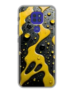 Чехол для Motorola MOTO G9 Play с картинкой «Жидкое желтое золото»