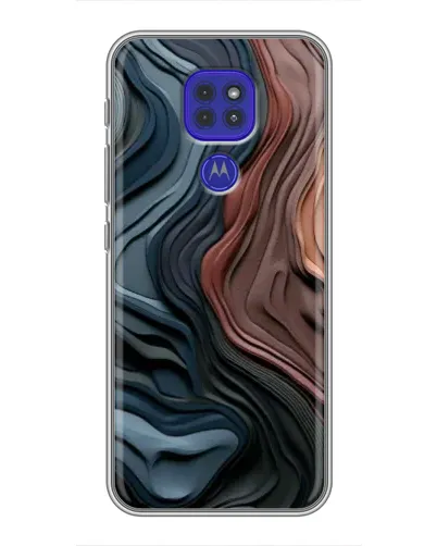 Чехол для Motorola MOTO G9 Play с картинкой «Цветные волны каньона»