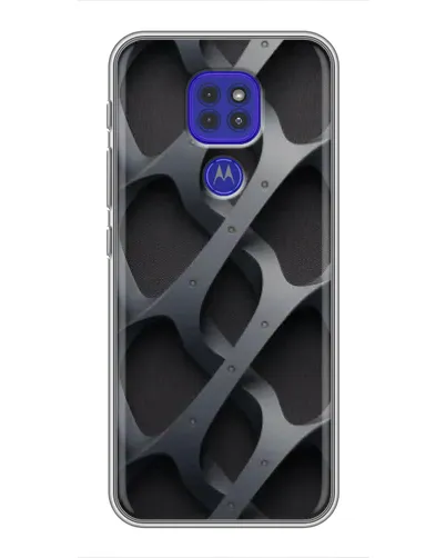 Чехол для Motorola MOTO G9 Play с картинкой «Объемное серое плетение»