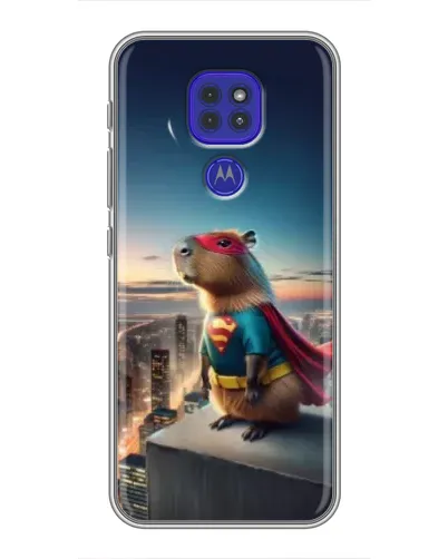 Чехол для Motorola MOTO G9 Play с картинкой «Капи-мен супергерой»