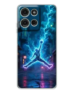 Чехол для Motorola Moto G96 5G с картинкой «Jordan Gold Jumpman»