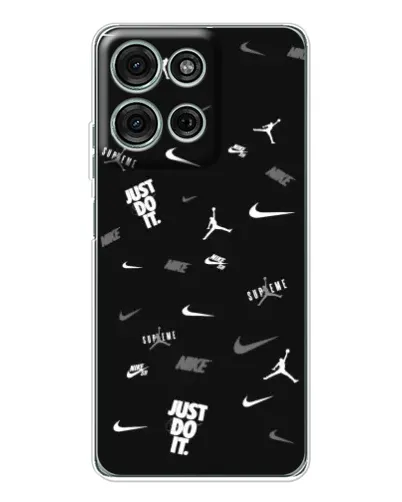 Чехол для Motorola Moto G96 5G с картинкой «Nike Black Pattern» Чехол для Motorola Moto G96 5G с картинкой «Nike Black Pattern»