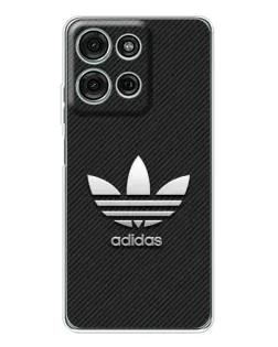 Чехол для Motorola Moto G96 5G с картинкой «Adidas Карбоновая текстура»