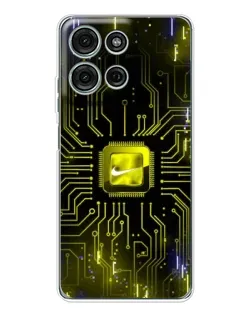 Чехол для Motorola Moto G96 5G с картинкой «Nike — золотая искра» Чехол для Motorola Moto G96 5G с картинкой «Nike — золотая искра»