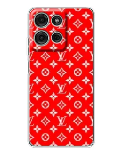 Чехол для Motorola Moto G96 5G с картинкой «Яркий паттерн LV»