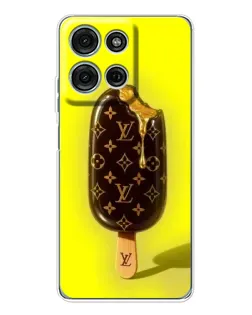 Чехол для Motorola Moto G96 5G с картинкой «Мороженое от LV»