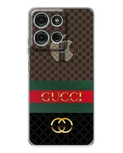 Чехол для Motorola Moto G96 5G с картинкой «Gucci — брендированный десерт»