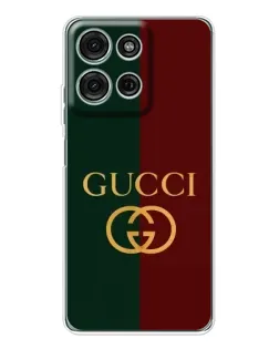 Чехол для Motorola Moto G96 5G с картинкой «Gucci — темно-зеленый градиент»