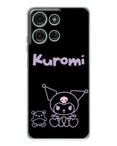 Чехол для Motorola Moto G96 5G с картинкой «Kuromi — черный минимализм» Чехол для Motorola Moto G96 5G с картинкой «Kuromi — черный минимализм»