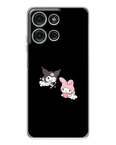 Чехол для Motorola Moto G96 5G с картинкой «My Melody и Kuromi» Чехол для Motorola Moto G96 5G с картинкой «My Melody и Kuromi»
