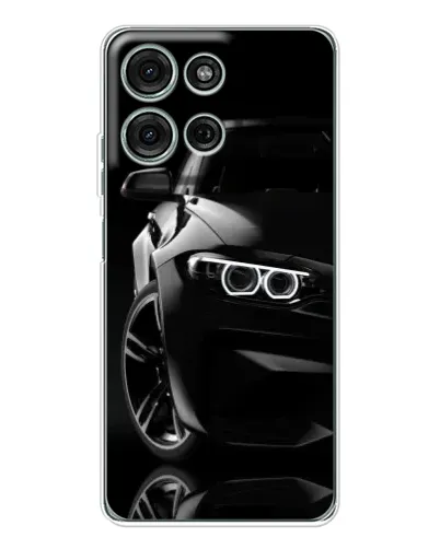 Чехол для Motorola Moto G96 5G с картинкой «Черная BMW — профиль» Чехол для Motorola Moto G96 5G с картинкой «Черная BMW — профиль»