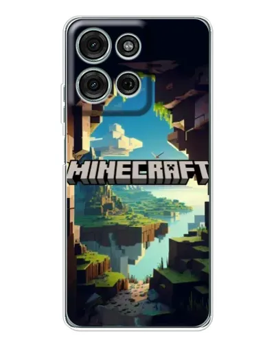 Чехол для Motorola Moto G96 5G с картинкой «Пещера Майнкрафт»