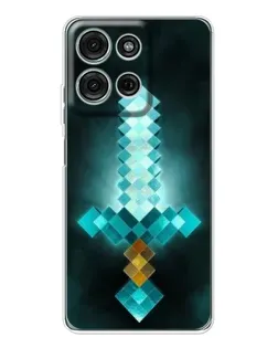 Чехол для Motorola Moto G96 5G с картинкой «Алмазный меч неон» Чехол для Motorola Moto G96 5G с картинкой «Алмазный меч неон»