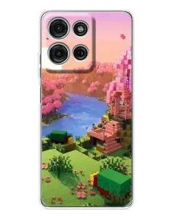 Чехол для Motorola Moto G96 5G с картинкой «Розовое дерево Minecraft» Чехол для Motorola Moto G96 5G с картинкой «Розовое дерево Minecraft»