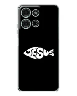 Чехол для Motorola Moto G96 5G с картинкой «Рыба Jesus»