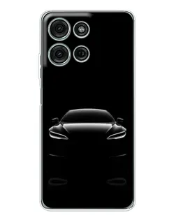 Чехол для Motorola Moto G96 5G с картинкой «Силуэт Tesla Night»