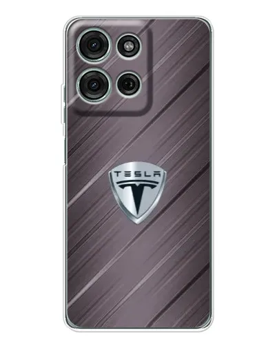 Чехол для Motorola Moto G96 5G с картинкой «Металлическая текстура Tesla» Чехол для Motorola Moto G96 5G с картинкой «Металлическая текстура Tesla»