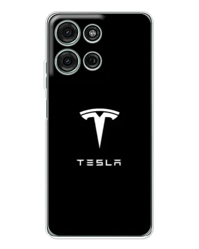 Чехол для Motorola Moto G96 5G с картинкой «Tesla White Logo» Чехол для Motorola Moto G96 5G с картинкой «Tesla White Logo»