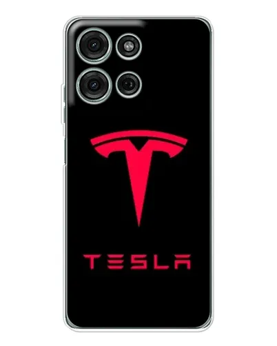 Чехол для Motorola Moto G96 5G с картинкой «Tesla Red Logo» Чехол для Motorola Moto G96 5G с картинкой «Tesla Red Logo»