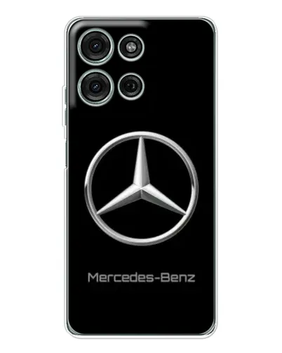Чехол для Motorola Moto G96 5G с картинкой «Mercedes Silver Logo»