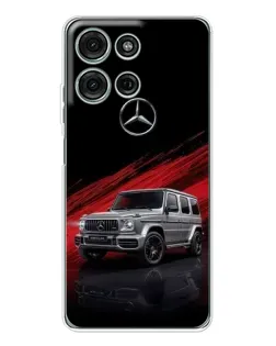Чехол для Motorola Moto G96 5G с картинкой «Mercedes G-Class красный»