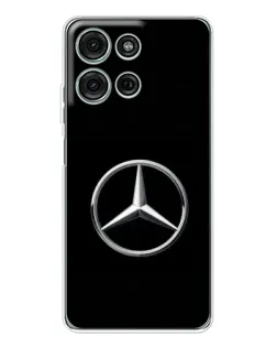 Чехол для Motorola Moto G96 5G с картинкой «Mercedes классический лого»