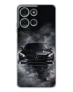 Чехол для Motorola Moto G96 5G с картинкой «Mercedes в дыму»