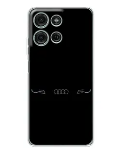 Чехол для Motorola Moto G96 5G с картинкой «Audi — световой подпись»