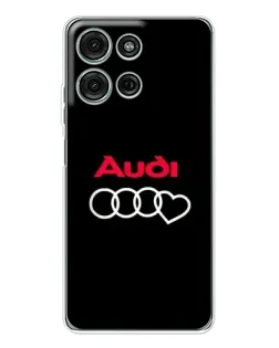 Чехол для Motorola Moto G96 5G с картинкой «Логотип Audi Heart»