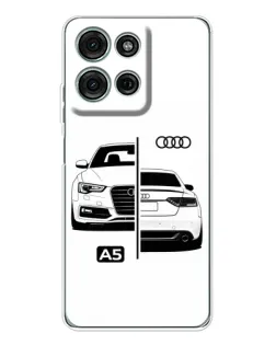 Чехол для Motorola Moto G96 5G с картинкой «Audi — контрастный дизайн»