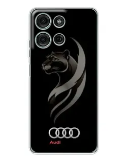 Чехол для Motorola Moto G96 5G с картинкой «Графика — пантера и Audi»