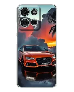 Чехол для Motorola Moto G96 5G с картинкой «Audi — закат»