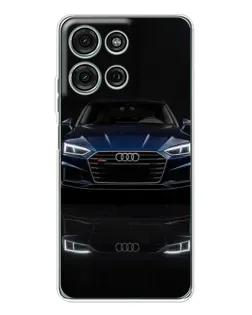 Чехол для Motorola Moto G96 5G с картинкой «Audi — ночное отражение»