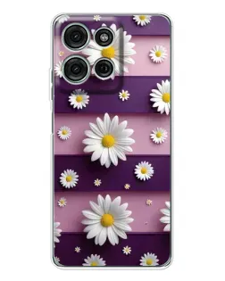Чехол для Motorola Moto G96 5G с картинкой «Ромашки на фиолетовом» Чехол для Motorola Moto G96 5G с картинкой «Ромашки на фиолетовом»