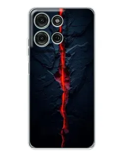 Чехол для Motorola Moto G96 5G с картинкой «Kрасная лавовая трещина»