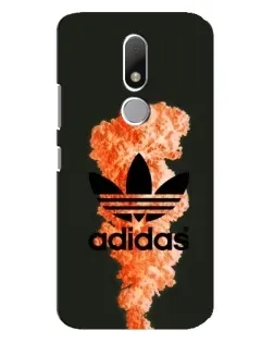 Чохол для Motorola Moto M з картинкою «Помаранчевий дим Adidas»