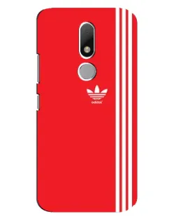 Чохол для Motorola Moto M з картинкою «Червоний мінімалізм Adidas»