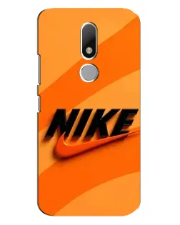 Чехол для Motorola Moto M с картинкой «Оранжевый драйв Nike»