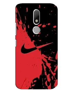 Чехол для Motorola Moto M с картинкой «Красные брызги Nike»