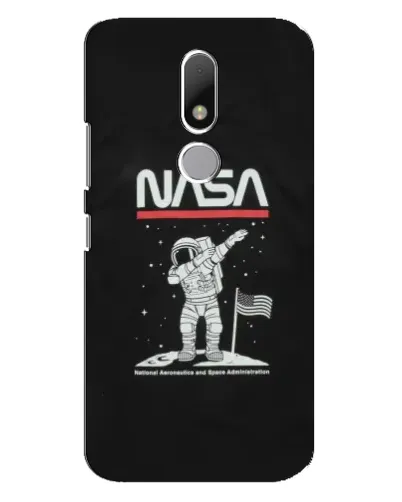 Чехол для Motorola Moto M с картинкой «NASA — шагаем по Луне»