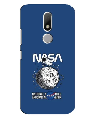 Чехол для Motorola Moto M с картинкой «NASA — лунная миссия»